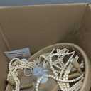 20" Boho Ceiling Fan with Light, Wood Beaded Flush Mount Ceiling Fans with 6 Speeds 3 Timing, Bohemian Caged Ceiling Fan for Living Room Kitchen Bedroom Nursery