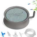 hygger Aquarium Air Stone Nano Bubble Stone Quiet Ultra High Dissolved Oxygen Diffuser Kit Stainless Steel Fish Tank Bubbler Nano Oxygen Air Stone for Aquarium Fish Tank and Hydroponics-2.2inch