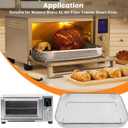 Air Fryer Basket Replacement for Nuwave Bravo XL Air Fryer Toaster Convection Oven, 12 * 10'' Non-stick Mesh Air Fryer Stainless Steel Basket Wire Rack Accessories Parts, Dishwasher Safe