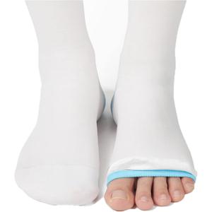 Medical Compression Thigh High Anti Embolism Stockings 15-20mmHg, for Edema, Varicose Veins, Swelling with Inspection Hole, Women & Men (X-Large, White)