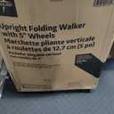 Medline Upright Walker with 5 Dual Wheels, Forearm Walker with Armrests, Height Adjustable, 300lb Weight Capacity, Height Adjustable 46-53", 31" Wide