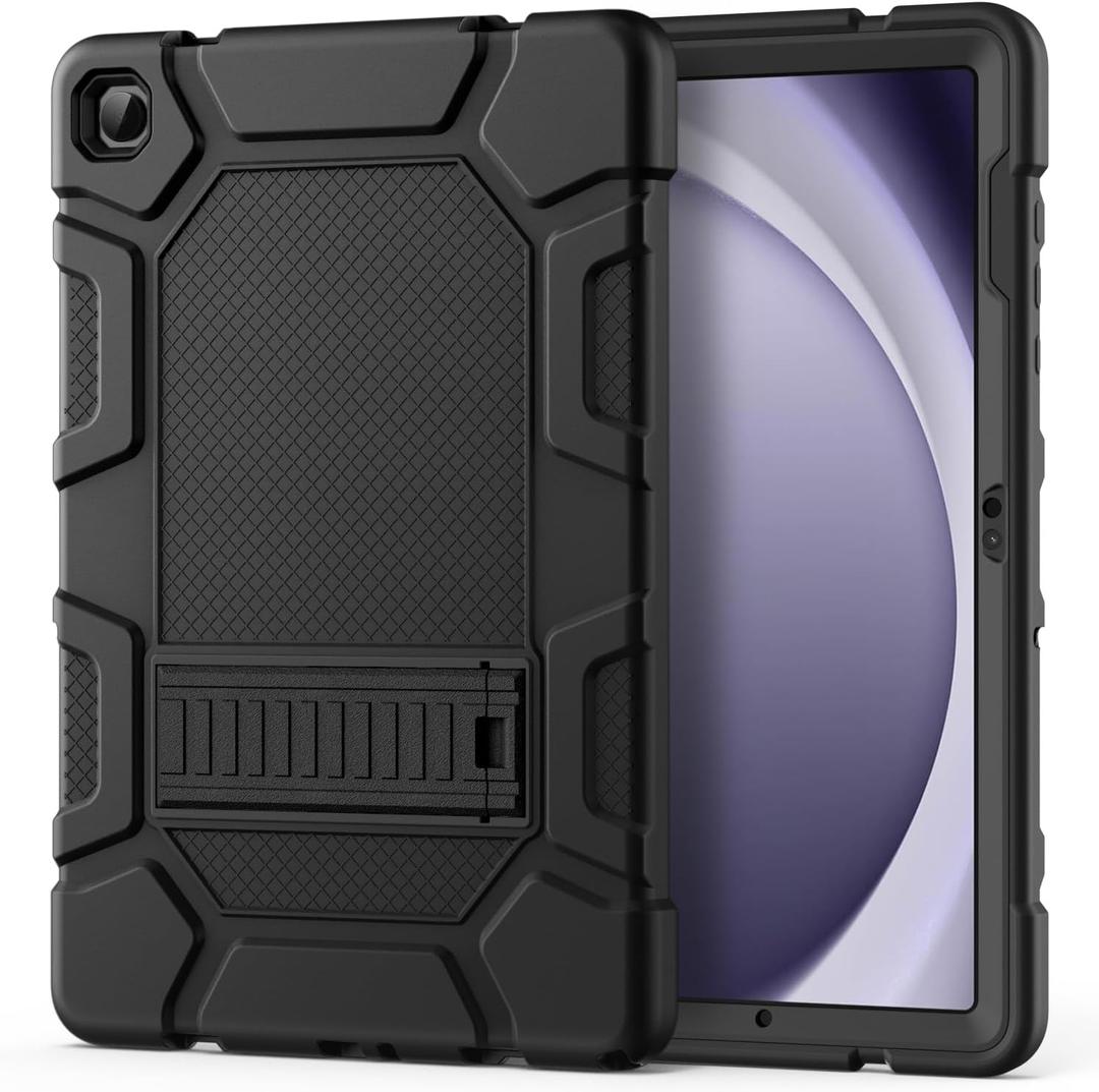 Case for Samsung Galaxy Tab A9+/A9 Plus 11 2024 Model (SM-X210/X216/X218), Heavy Duty Shockproof Rugged High Impact Protective Case, Black