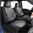 for Ford F150 Seat Covers 2009-2024 2025 2026 F250 F350 F450 2017-2025 2026, Leather Waterproof Trucks Pickup Seat Covers Custom Fit for Ford F150