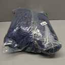 Exclusivo Mezcla Twin Size Flannel Fleece Blanket, Super Soft Striped Jacquard Bed Blanket, Lightweight Fuzzy Cozy for All Seasons, 60x80 Inches, Navy Blue