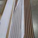 Art3d 4-Piece Wood Slat Acoustic Panels for Stylish Decor and Noise Reduction, 3D Textured Panel for Ceiling and Wall, Walnut (4Pcs - 94.5 * 7.9 inch)