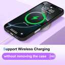 KANGHAR for iPhone 16 Pro Case Cute Leopard Design Soft Flexible TPU Large Window Camera Lens Protector Phone Case Protective Cover Black and Purple Cheetah Print