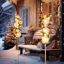 Tryme Solar Christmas Lights - Snowman Solar Lights Outdoor Gnome & Snowman Decorations, Garden Gifts for Yard, Lawn, Patio (white)