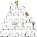 Glasseam Clear Glass Vases for Centerpieces: Mini Flower Vase Set 27Pcs Bud Vases in Bulk - Modern Small Vases for Home Room Wedding Party Dining Table Center Decor