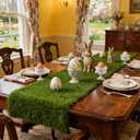 GLOBREEN Artificial Grass Table Runner 36 Inches for Golf Sport Themed Party Table Centerpiece Birthday Baby Shower