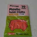 Pureegg Plastic Table Cloth Disposable 10 Pack, 84'' Round Table Cloths, Easter Party, Valentines, Mothers Day Decorations, Tablecloths, Round, Pastel Plastic Cover, Leakproof & Sturdy, Pink