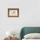 Kizbok Gold Framed Wall Art for Home Decor, Vintage Peony Line Art Prints, Minimalist Beige Flower Sketch Drawing Canvas Painting, Rustic Floral Wall Decor for Bedroom Decor, Aesthetic Farmhouse Botanical Deco r Framed Art Picture for Living Room Bathroom Gallery Shelf Decoration - 9x12inch