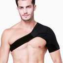 HUEGLO Left Shoulder Brace for Women and Men,Adjustable Neoprene Torn Rotator Cuff Shoulder stabilizer Support for Injury Prevention Immobilizer, Dislocated AC Joint,Frozen Pain,Tendinitis