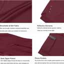 Ksmien Women's 2 in 1 Running Shorts - Lightweight Athletic Workout Gym Yoga Shorts Liner with Phone Pockets (Dark Wine Red, XXL)