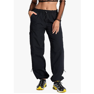 Lightweight Hiking Cargo Pants Women - Parachute Pants for Women Y2K Pants for Girls' Fashion with Pockets Medium