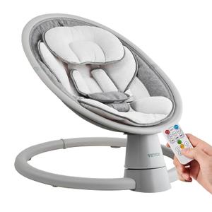 VEVOR Baby Swing, 5-Speed Portable Infant Swing with Remote Control, Touch Panel, Bluetooth Music & 5-Point Safety Harness for 0-9 Month Boys Girls Up to 20lbs