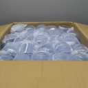 Suclain 100 Pcs 14oz Ribbed Plastic Wine Glasses Disposable, Blue, 3.54 inches