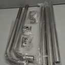 L Shaped Shower Curtain Rod, Adjustable (23.6"-52.4" x 23.6"-52.4"), Corner Shower Curtain Rod, Genuine 304 Stainless Steel, Unsagging, Drill-Free, 90 Corner Design, Includes 12 Shower Curtain Rings