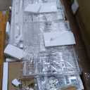 Full Velvet Upholstered LED Canopy Bed Frame with 2 Storage Drawers and Charging Station, Crown Headboard with Bookshelf, Two-Use Princess Platform Bed with 4 Removable Posts,Metal Slats Support-Beige (Biege)