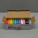 22 Pack Plastic Mason Jar Lids, 11 Wide Mouth & 11 Regular Mouth with Silicone Rings, Thickened Leak-proof Lids Fit Ball, Kerr and More, 86mm & 70mm (Multicolored)