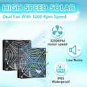 Solar Fan for Chicken Coop 3 Modes Controller Solar Exhaust Fan for Shed Greenhouse Solar Powered Fan for Intake or Exhaust Vent Cooling Air Fan
