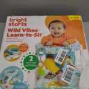Bright Starts Learn-to-Sit 2-Position Baby Floor Seat with Toys, Unisex, 4-12 Months, Wild Wiggles