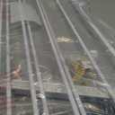 Cumbor 29.243" Baby Gate for Stairs, Wall-Mounted (Drill Required), Expandable No Bottom Bar Dog Gate, Auto Close Extra Wide Walk Thru, Pet & Toddler Proof Gate, Top & Bottom of Stairways (White)