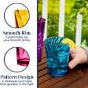 US Acrylic Optix Plastic Reusable Drinking Glasses (Set of 16) 14oz Rocks & 20oz Water Cups in Jewel Tone Colors | BPA-Free Tumblers, Made in USA | Top-Rack Dishwasher Safe