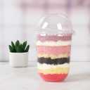 17 oz Disposable Clear Plastic Cups With Dome Lids Perfect for Cold Drinks Coffee Smoothie Dessert Cups BPA Free 50 Pack