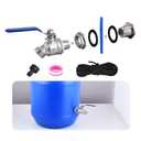 High Flow Rain Barrel Spigot Kit, Lead-Free,304 Stainless Steel Faucet Kit for Rain Water Barrel, Water Tanks, 55 Gallon Drum Etc, Spigot with Bulkhead Fitting, Tape.