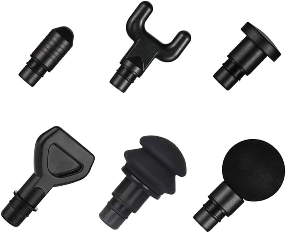 EDNEY 6 Pack Replaceable Massage Gun Heads, Muscle Massager Gun Accessories in Assorted Functions, Massage Head Outer Dia.18.6 mm (0.73 in), NOT Universal for All Massage Gun