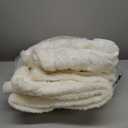 Valentine's Day Sherpa Throw Blanket 50 x 60 White Hearts Soft Plush Fluffy Blanket Romantic Fleece Heart Decorative for Couch Sofa and Bed Valentines Day Gifts