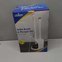 CELOX 2 Set Toilet Brush and Plunger Set, Toilet Brush and Holder Set, Toilet Bowl Brush and Holder, White
