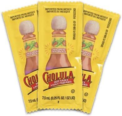 Hot Sauce Packet Bundle - INCLUDES Cholula Original Hot Sauce Packets 200 count - Great Addition to Compliment and Spice up Your Dishes!. 200 count good for on the go, picnic, traveling - Exclusive PaLiSoL CREATiONS Keychain included - Spice Up Any Meal On-the-Go! BBD: 09/09/26