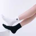 HUGSWEET Thin Soft Cotton Socks for Women above Ankle Mini Crew Bootie Breathable Socks Gifts for Women 5-10 Pairs (Black,black,black,white,white)