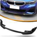 Front Bumper Lip Fit for 2019-2022 BMW G20 G28 M Sport 3 Series Sedan,330i 330e M340i Front Splitter Lip 3PCs Front Spoiler Lip Chin MP Style,Painted Glossy Black