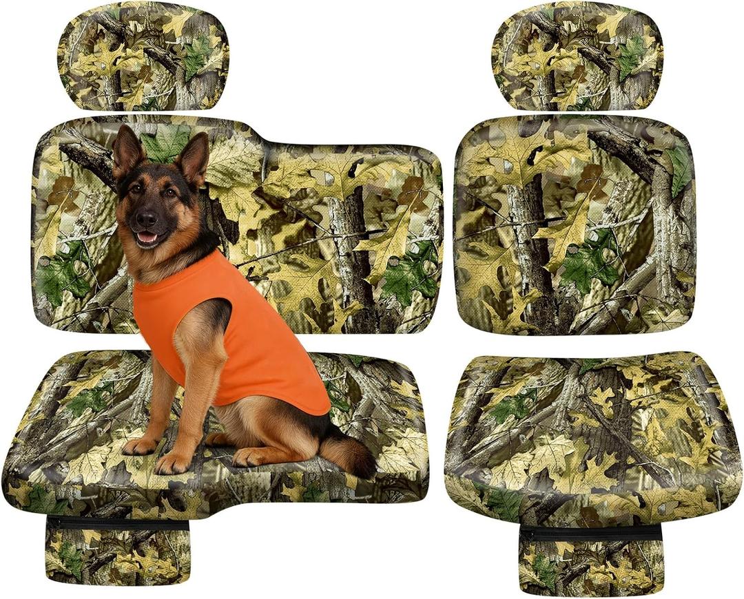 BORDAN 1680D UTV Wingback Seat Cover for 2022-2026 Polaris Ranger XP 1000, Heavy Duty Waterproof Seat Covers for 60/40 Split Bench Camo Seat Cover Set Pet Proof UTV Accessories (6PCS)