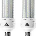 ZP 2 Pack Led Light Bulb 500W Equivalent 7500 Lumen 5000K E26/E27 Medium Base 60W led Bulb for Outdoor Indoor Lamp Area Garage Warehouse Workshop Street Backyard New Upgrade 2 Count 