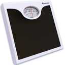 Adamson A22 Bathroom Scale for Body Weight - Up to 260 LB - Anti-Skid Rubber Surface - Analog Bathroom Weight Scales (Black)
