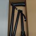 REHAND Walking Cane - Foldable, Adjustable, Collapsible Walking Canes for Men & Women, Heavy Duty All Terrain Tip, with Travel Bag | Walking Sticks for Seniors & Adults (Natural Black)