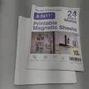 Printable Magnetic Sheets 8.5x11 Inches Matte Magnet Paper Sheet 24 Pcs Non Adhesive Magnetic Paper for Inkjet Printers, Flexible Magnet Photos for DIY Crafts