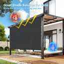 LOVE STORY 230GSM Outdoor Roller Shade 6' W x 6' H Cordless Patio Shade Roll Up Blinds for Porch Gazebo Pergola, Graphite Grey, 72"W x 72"H