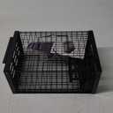 Rat Trap, Humane Live Rat Trap & Automatic Reset Mouse Traps with Dual One-Way Door Design Catch and Release for Mice, Chipmunks, Hamsters, and Other Rodents, Indoors & Outdoors(2PCS Black)