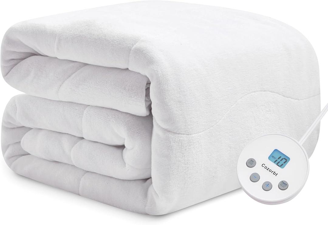 Heated Quilted Wave Mattress Pad, Full Size, Soft Bed Warmer,10 Heat Settings,1-12 Hours Auto-Off, Fast Heating, ETL Certified, Machine Washable, Fit Up to 18" Deep Pocket,54"x75"