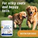 Premium Biotin for Dogs Powder with 58mg Biotin per oz, High Potency Dog Skin and Coat Supplement for Shedding and Dry Skin Relief, Dog Nail Strengthener with Yeast B-Vitamin Complex & 42% Protein, BB Date Not Found 