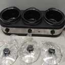 CULINARY CHEF, Triple Slow Cooker, Buffet Server 3 Pot, Food Warmer - Stainless, 2.5 Quarts