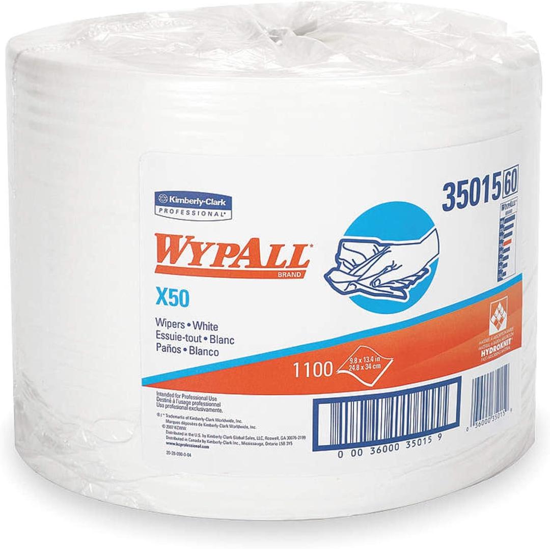 X50 Cloths, Jumbo Roll, 9 4/5 x 13 2/5, White, 1100/Roll X50 Cloths, Jumbo Roll, 9 4/5 x 13 2/5, White, 1100/Roll