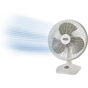 Lasko 16" Oscillating Portable Performance Table Fan for Home with 3 Speeds, Tilt-Back Fan Head, Carry Handle, White, 2506