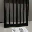 LZRS 2-Panel Wooden Free Standing Foldable Dog Gate Indoor  Solid Hardwood 24" High, Step-Over Safety Pet Gate for Doorways, Stairs & Small Spaces - Indoor Use, Black