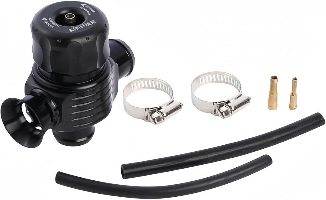 Universal Turbine Pressure Relief Valve, Adjustable 1-30 PSI, Dual Outlet, for Turbocharged Vehicles