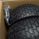 GICOOL 16x6.50-8 Riding Lawn Mower Rubber Tire and Wheel, 2 Pcs Replacement 16x6.5-8nhs Garden Tractor Lawnmower Tyre, Bearing Bore 3/4" & 5/8", 3"-4.5" Centered Hub